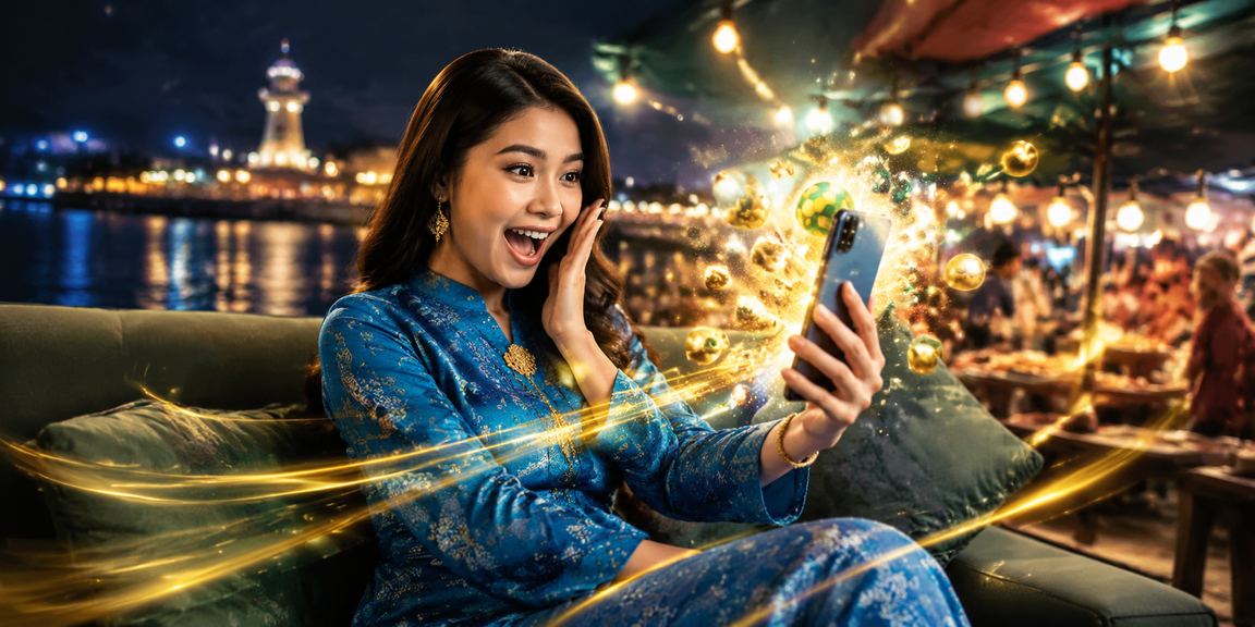 Pemain Malaysia dalam pakaian tradisional merayakan kemenangan dengan bonus psvr2 semasa perayaan